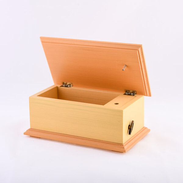 Lesena glasbena skrinjica, oranžna