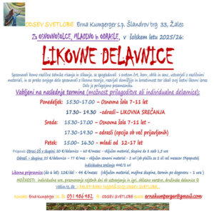 Tedenske likovne delavnice